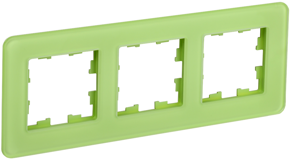 BRITE Рамка 3-местная РУ-3-2-Бр стекло эко грин RE IEK