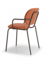 Кресло металлическое c обивкой Scab Design Si-Si Bold, бронзовый, оранжевый