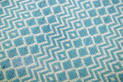 Плед-покрывало из хлопка "Venera", Узоры, цвет Голубой