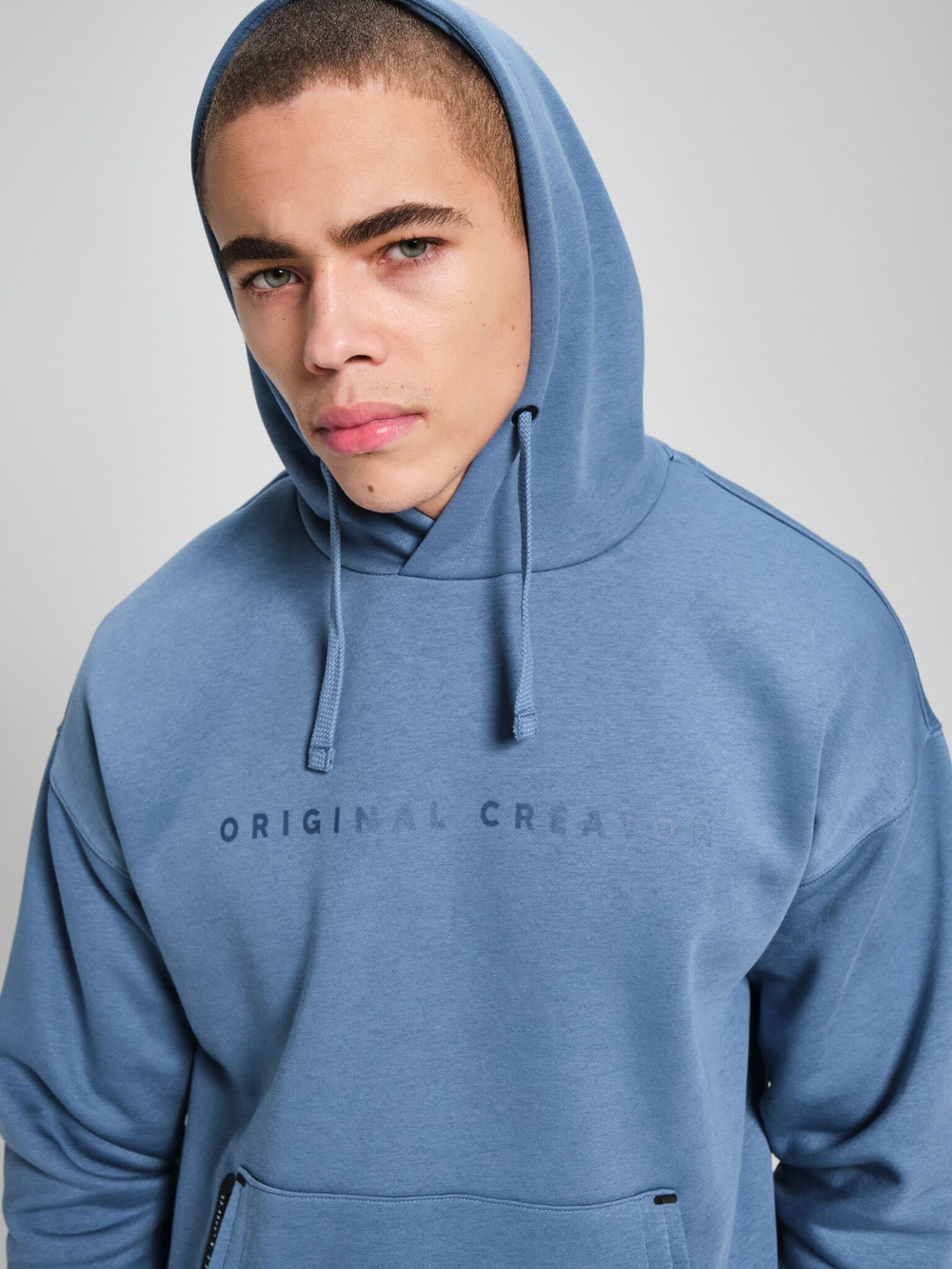 Худи мужское ORIGINAL CREATOR OVERHEAD HOODIE, Светло-синий