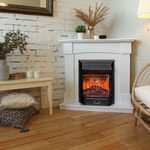 Каминокомплект Real Flame Andrea Corner WT с очагом Majestic Lux Black (угловой) (без пульта)