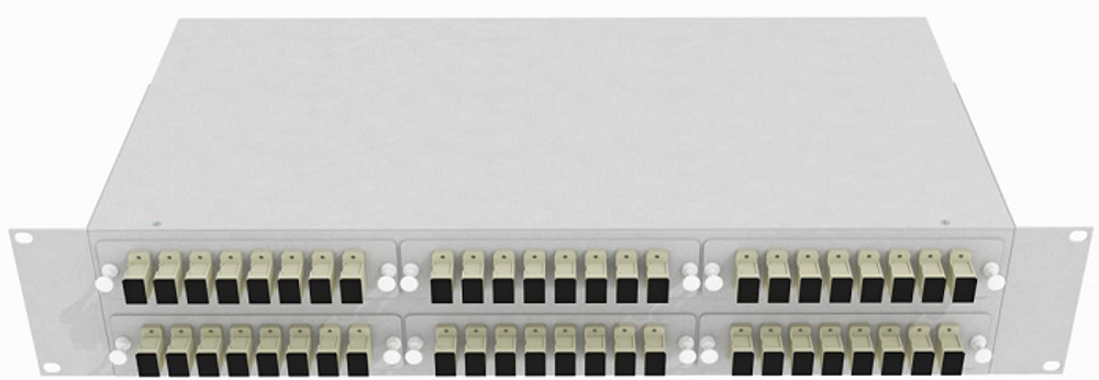 Кросс оптический стоечный  TopLAN КРС-Top-2U-48SC/U-OM2-GY