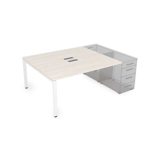 СТБ-П.974 Стол системы БЕНЧ на 2 рабочих места, приставной (1600*1435*750)