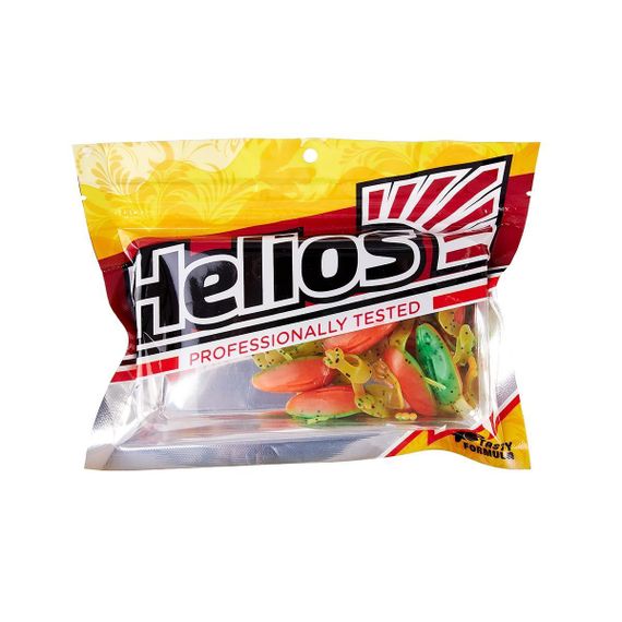 Лягушка Helios Crazy Frog 2,36"/6,0 см Pepper Green & Orange 10шт. (HS-22-018)