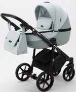 Детская коляска Adamex Bibione 3 в 1 BI-PS25 (СЕРО-ЗЕЛЕН+СЕРО-ЗЕЛЕН.КОЖА)