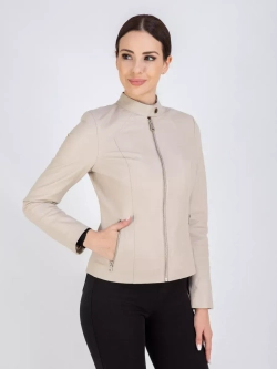 Кожаная куртка демисезонная на молнии