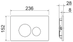 Унитаз подвесной Ceramica Nova Forma CN3009_1001B_1000 безободковый, с крышкой микролифт, с инсталляцией и черной матовой кнопкой