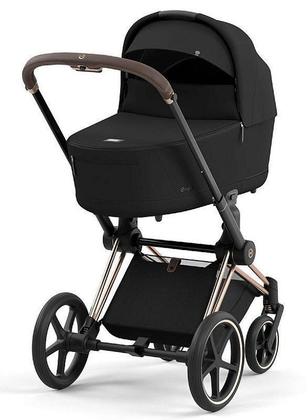Коляска Cybex Priam IV Rosegold complete и автокресло Cloud G i-Size Fog Grey 3 в 1 Sepia Black