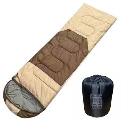 Спальный тёплый мешок 2.4 кг (хаки+песок)
