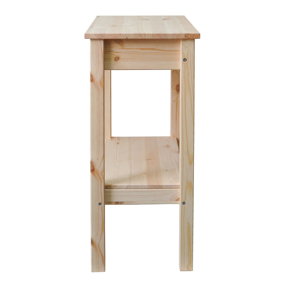 Консоль из массива сосны Ральф с 2 ящиками, 66х33х75 см, в скандинавском стиле, натуральная отделка