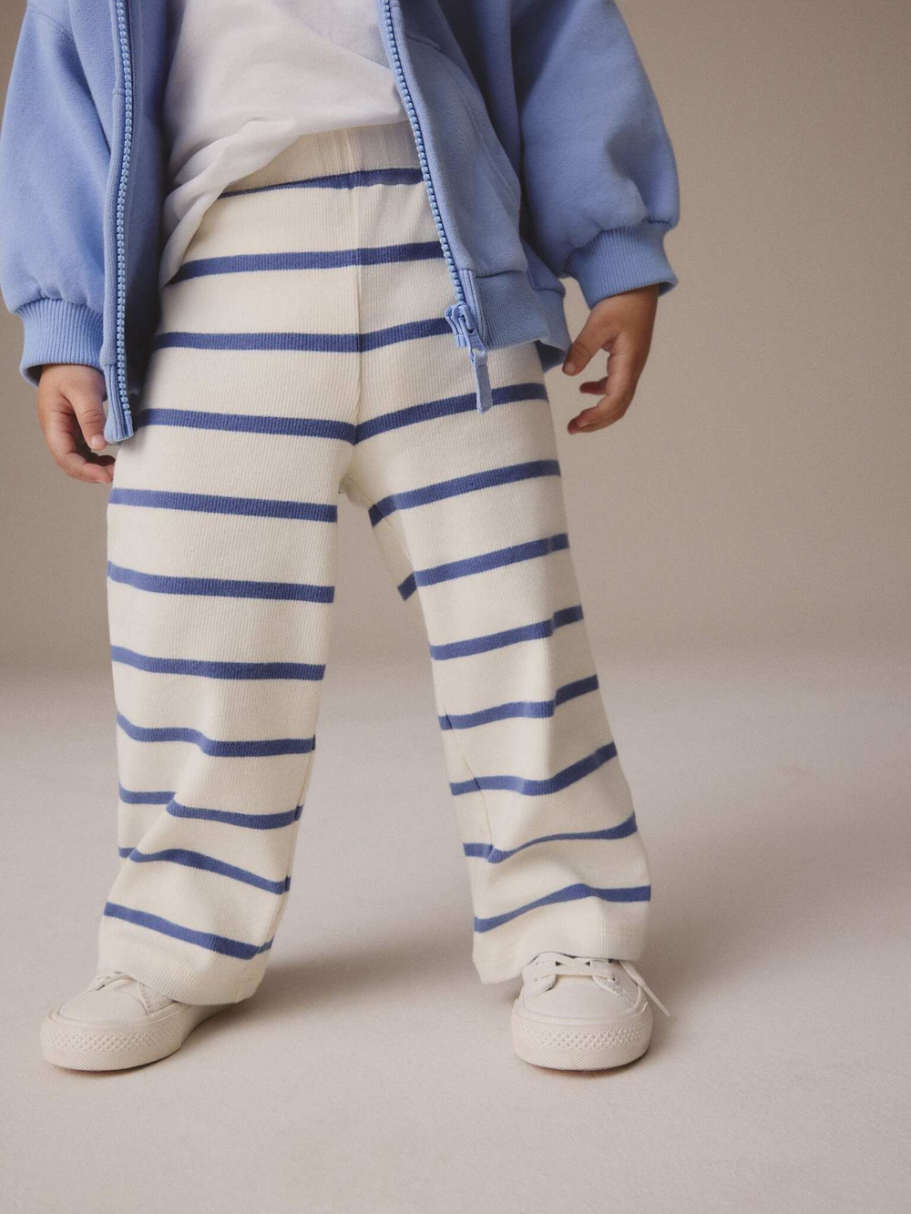 Легинсы широкие для девочки Next E94-349, Молочный