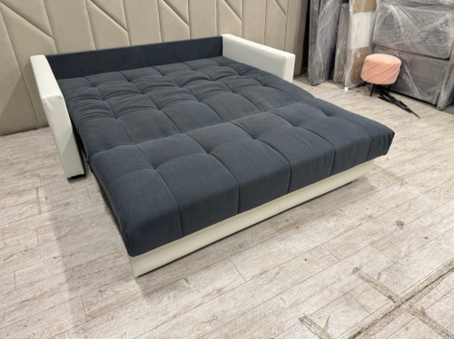 Диван Аккордеон 1630*2000 НПБ luma 24/экокожа White