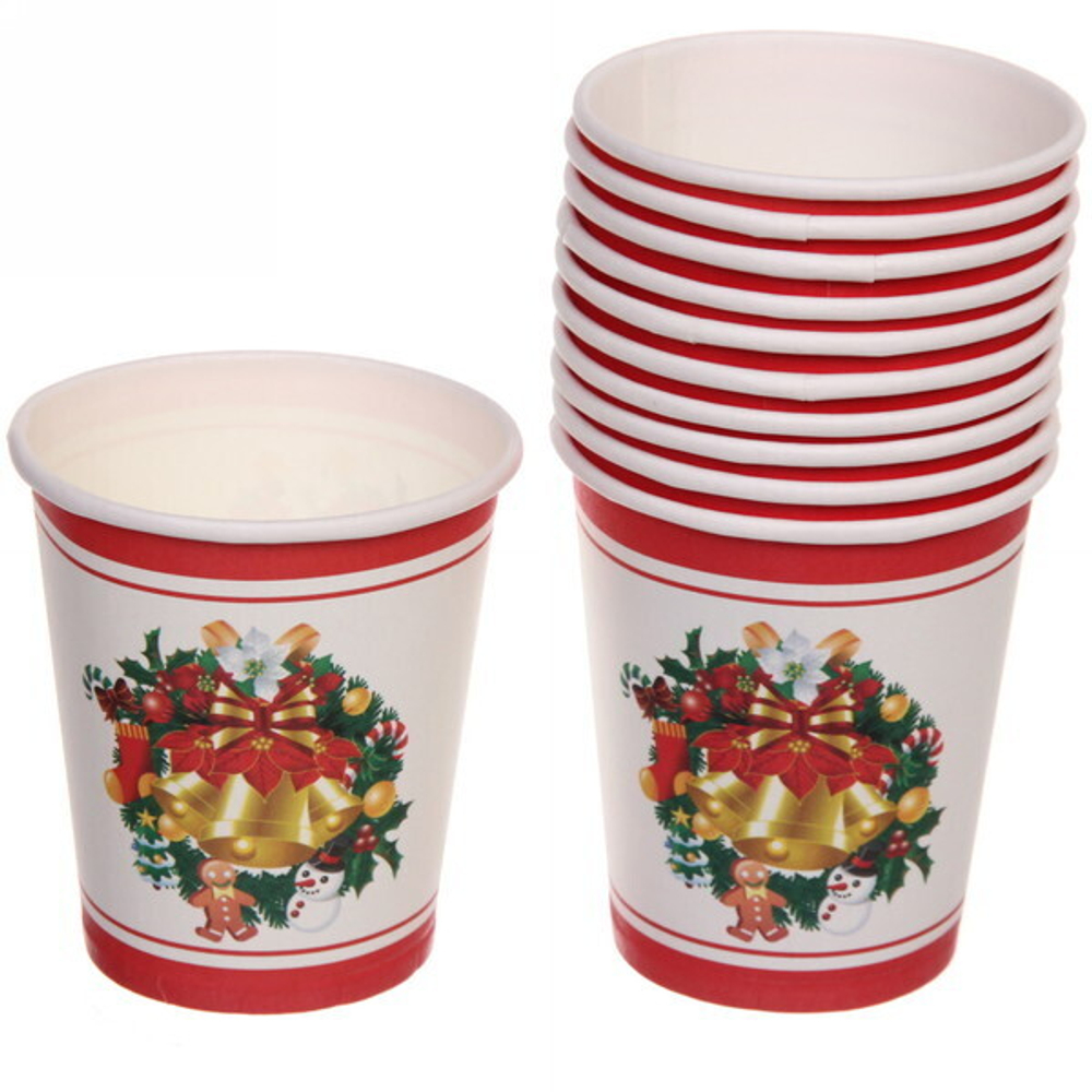 Стакан бумажный 0,2л в наборе 10 шт «Колокольчики»