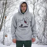 Худи Plushedelica Радостный кот Серый