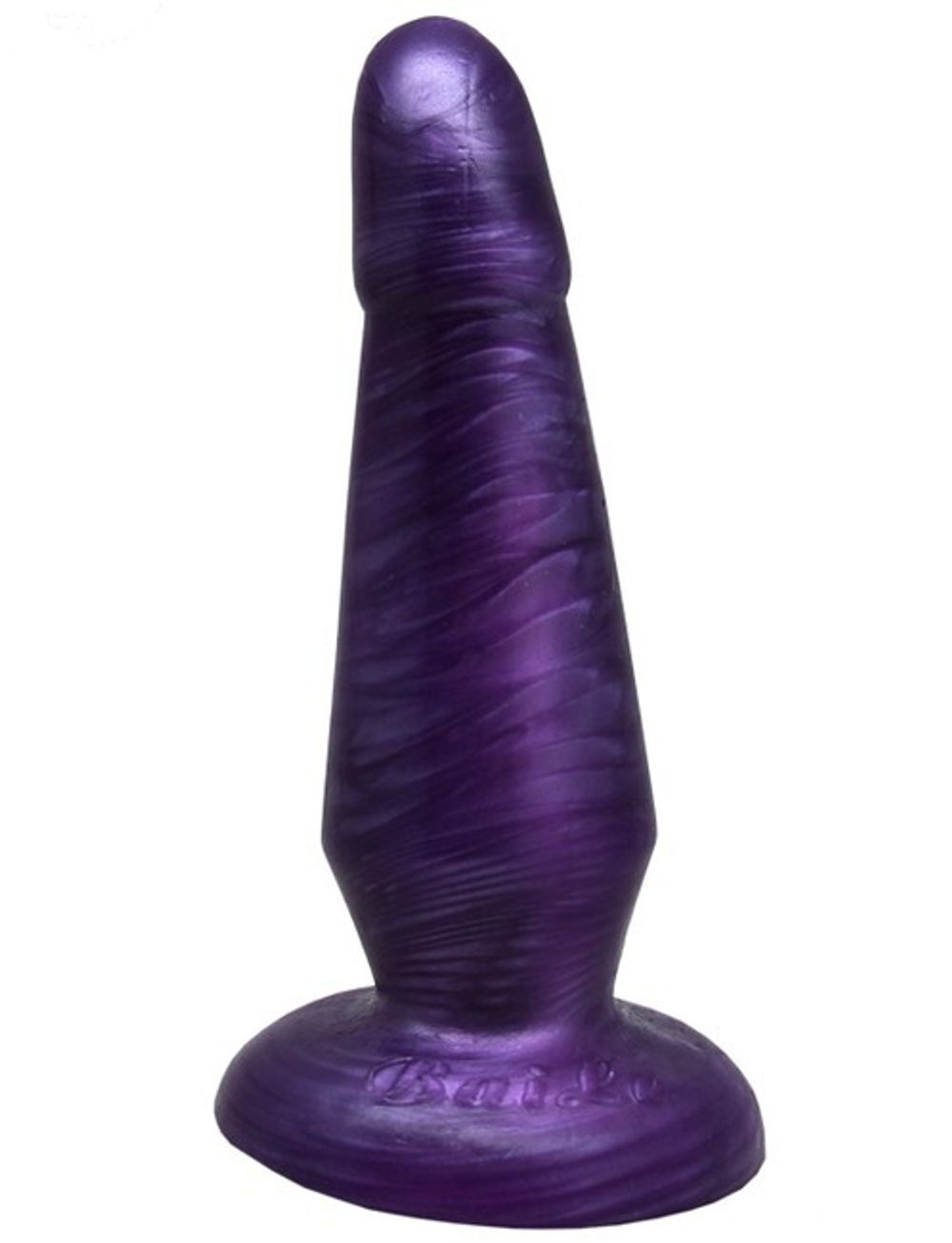 Гелевая изогнутая анальная пробка (перламутрово-фиолетовый) 35х130 мм (Цвет: перламутрово-фиолетовый)