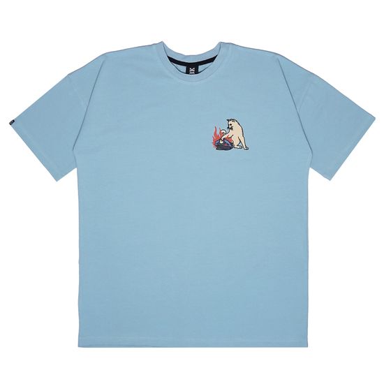 Футболка HOOK «ACAB» оверсайз голубой