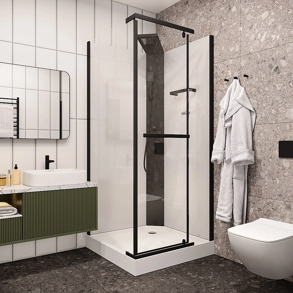 Душевая кабина Ceruttispa MiMi90B 90x90 стекло прозрачное