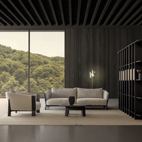 Кресло большое Nara серое