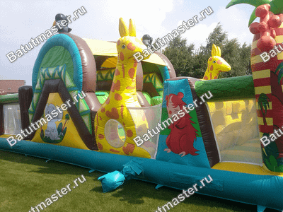 Батут "На прогулке с жирафами"