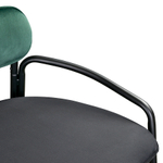 Стул полубарный Ror, round, велюр, черный/темно-зеленый/черный