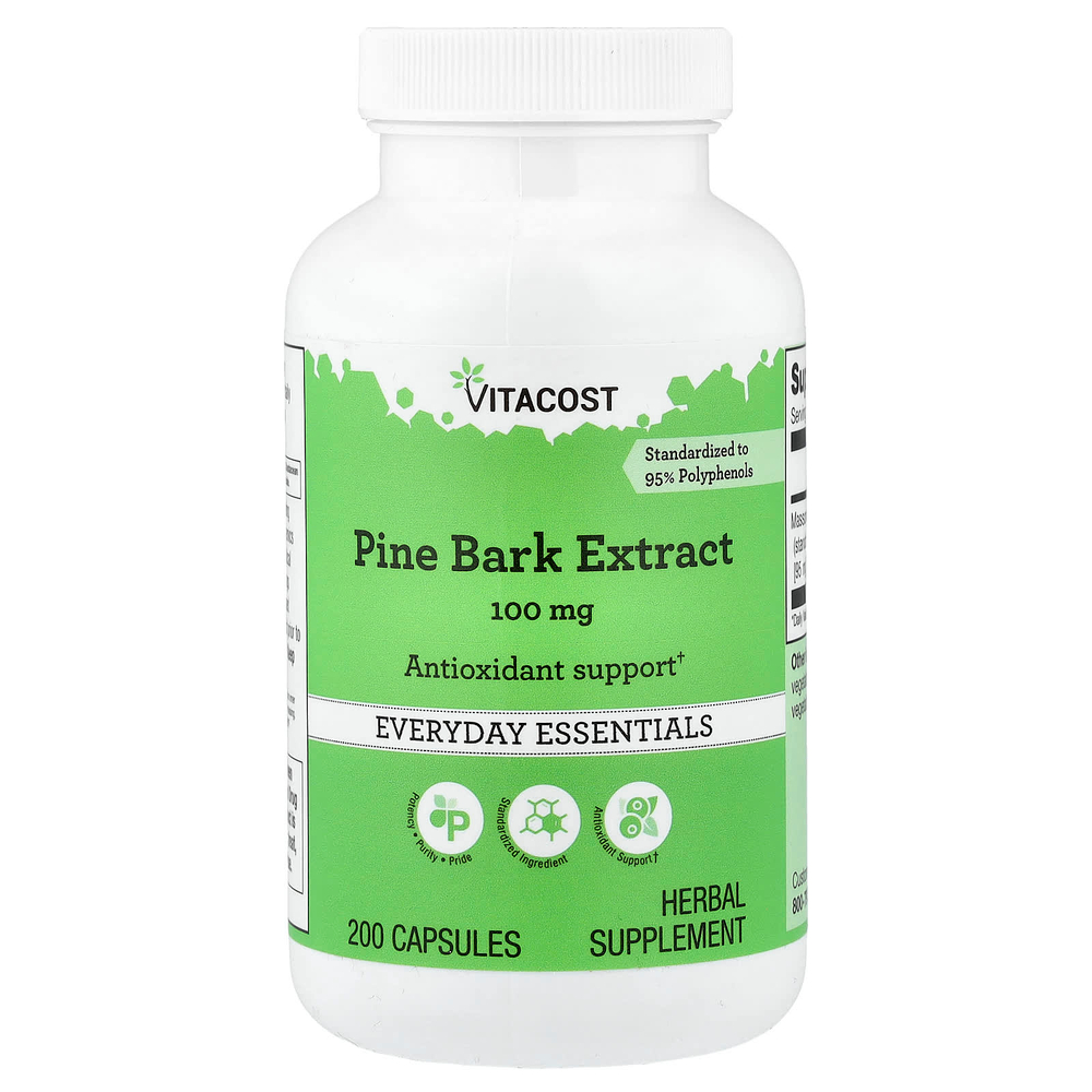 Vitacost, Pine Bark Extract, 100 mg, 200 Capsules
