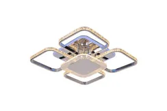 Люстра потолочная светодиодная 5886/4+1 CHR 132W+10W RGB SALEB гарантия 1 год
