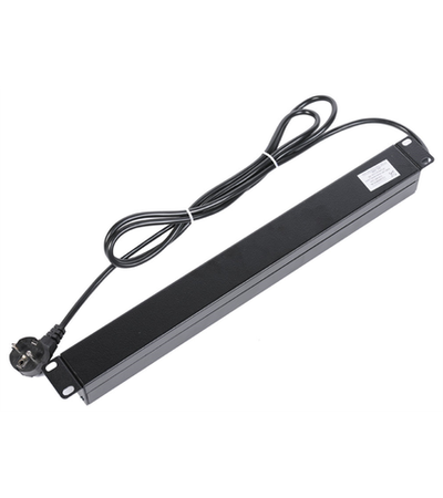 ЦМО Блок силовых розеток 10А со шнуром (2 м.) 19" без выключателя, 9 розеток, цвет черный