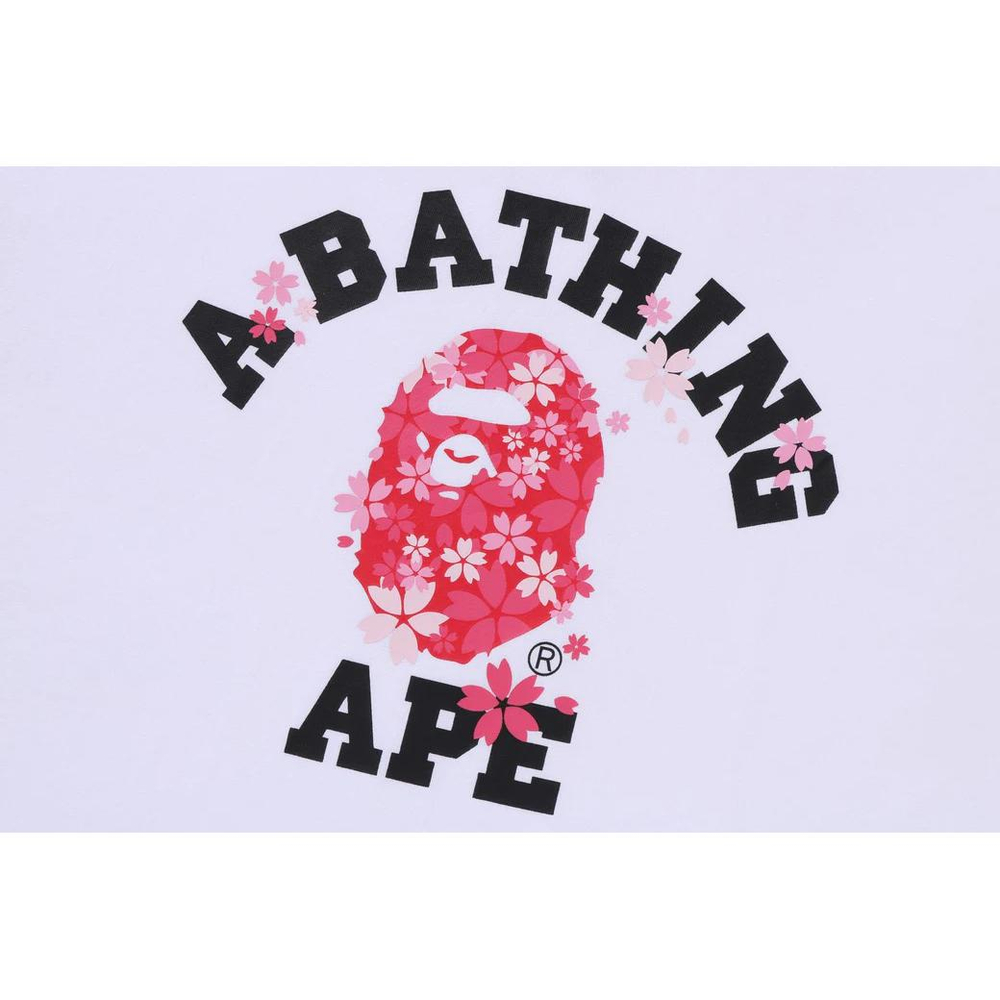 A Bathing Ape Sakura College Tee белый