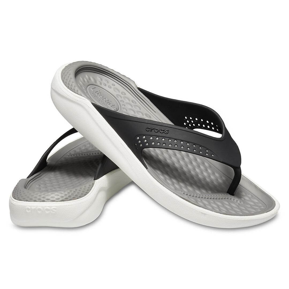 Шлепанцы Crocs LiteRide Flip Black Smoke