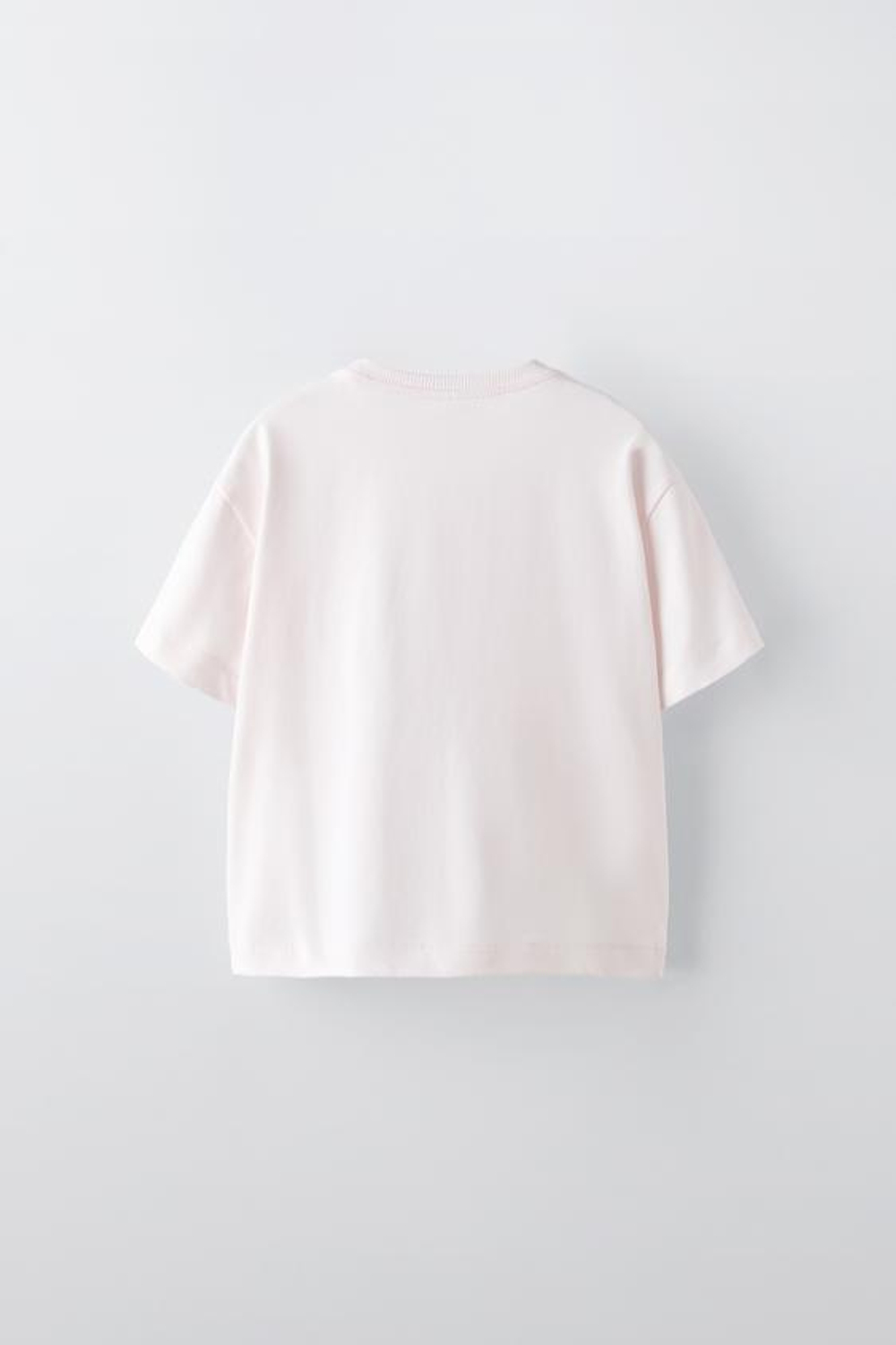 ZARA ФУТБОЛКА С НАШИВКОЙ «ЦВЕТЫ», РОЗОВЫЙ