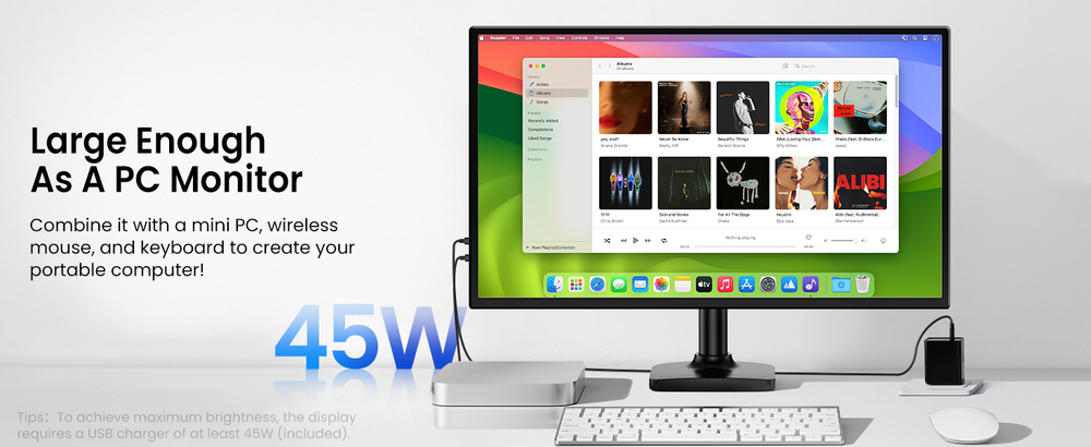 24.5" Портативный монитор Uperfect 2K IPS 2560x1440, 165 Гц