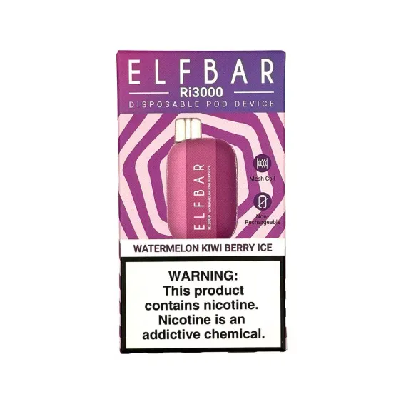 ELF BAR Ri3000 - Watermelon Kiwi Berry Ice (5% nic)