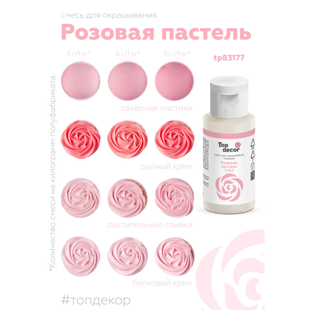 Пищевой краситель гелевый "Розовая пастель"