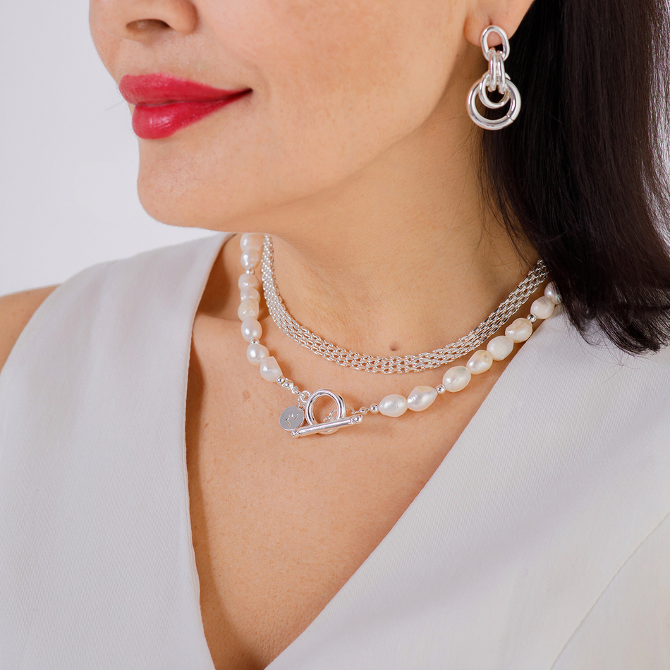 Колье Fiore Luna Chain Сarabiner BL4509 S