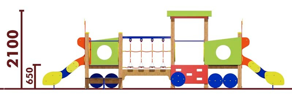Игровой комплекс 07008.21 для детей 2-4 года для уличной площадки