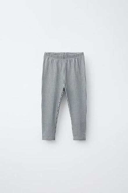 ZARA ПИЖАМА С МИШКАМИ И КЛЕТЧАТЫМ УЗОРОМ, ЭКРЮ