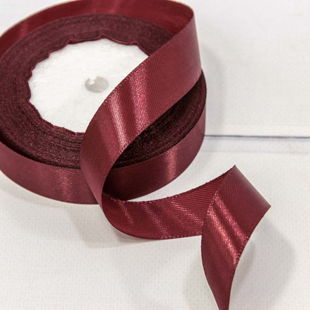Лента Атласная 2см х 28м Сатин (Вишневый)