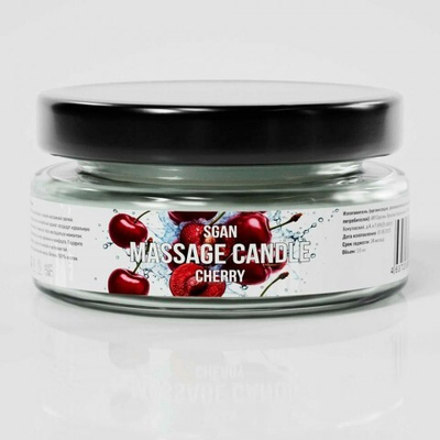 Натуральное массажное масло SGAN с кокосовым воском и эфирными маслами "Спелая вишня" 50 мл