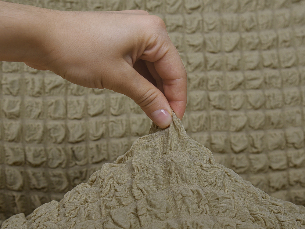 Чехол на трехместный диван без подлокотников Модерн, цвет Бежевый