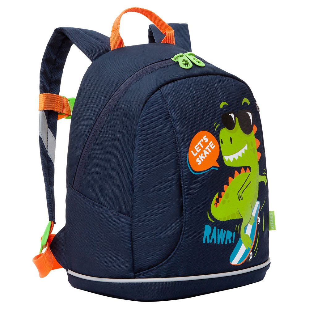 Рюкзак детский Grizzly, 25*30*14см, 1 отделение, 1 карман, укрепленная спинка, синий