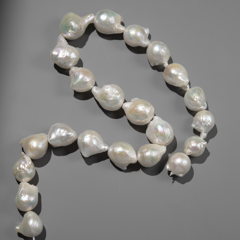 Жемчуг №1 культивированный крупный барочный, белый, 11-18*12-20мм