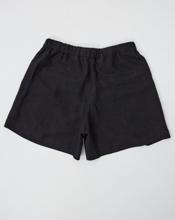 Шорты изо льна и вискозы черный