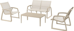 Комплект пластиковой мебели Siesta Contract Pacific Lounge, бежевый