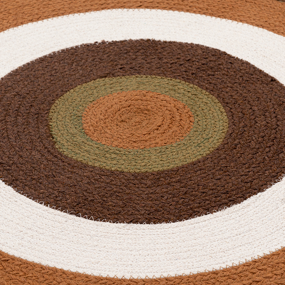 Ковер из хлопка target коричневого цвета из коллекции ethnic, D120 см
