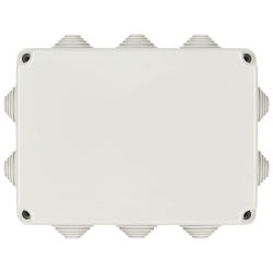 Распаячная коробка ЭРА KORv-190-140-120-10g-44 ОП серая 190х140х120мм на винтах 10 гермовводов IP44