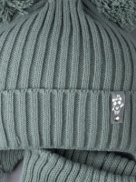 Шапка со снудом для девочки демисезонная