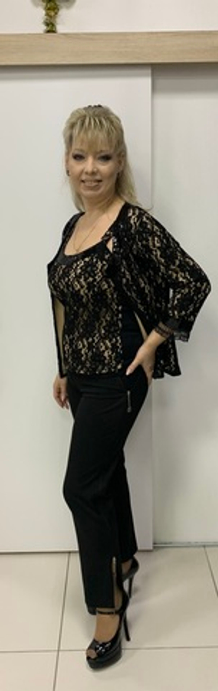 Французские черные брюки с молниями