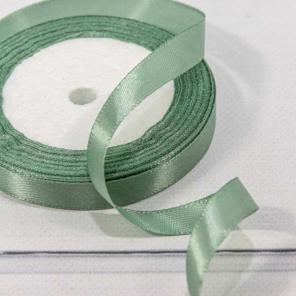 Лента Атласная 1,2см х 28м Сатин (Зеленый)