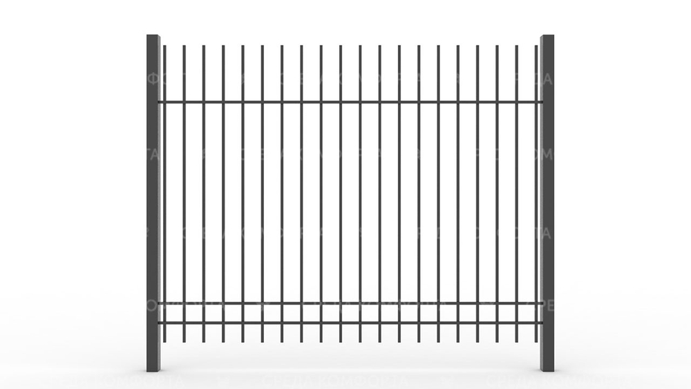 Забор из профильной трубы ZBR0138