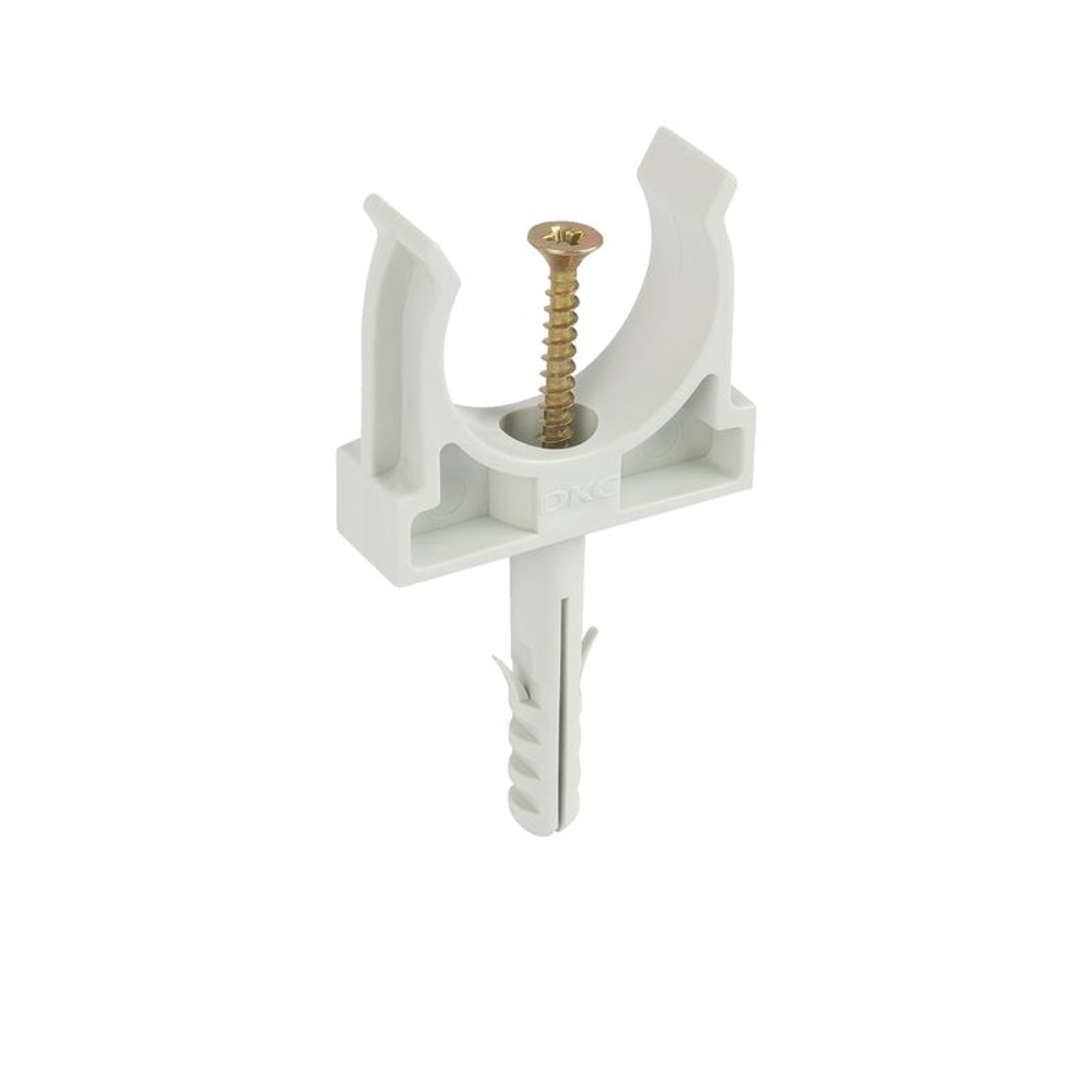 Крепеж-клипса для трубы 32 мм дюбель с винтом 5 шт ДКС